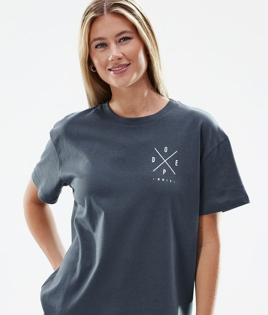 T-shirt Women 2X-Up Metal Blue