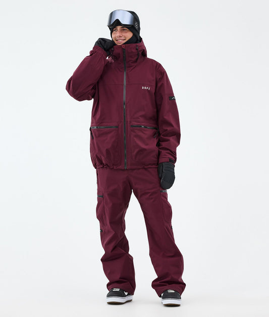Snowboard Jacket Men Burgundy