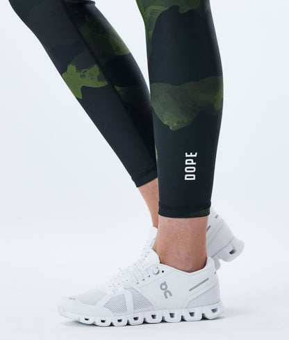 Leggings Women Green Camo
