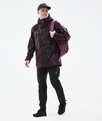 Outdoor Jacket Men Paint Burgundy