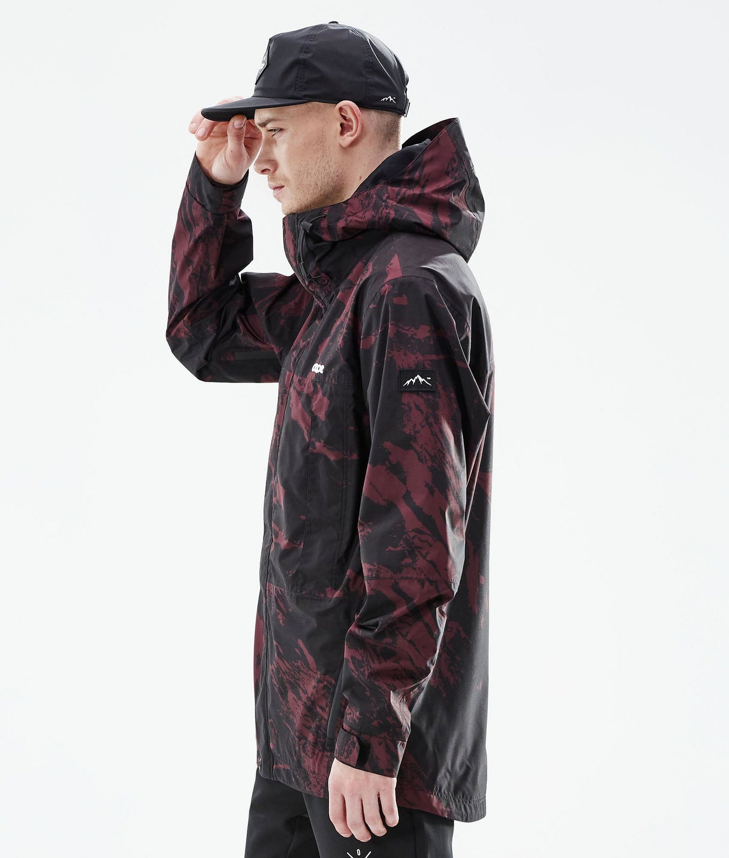 Outdoor Jacket Men Paint Burgundy