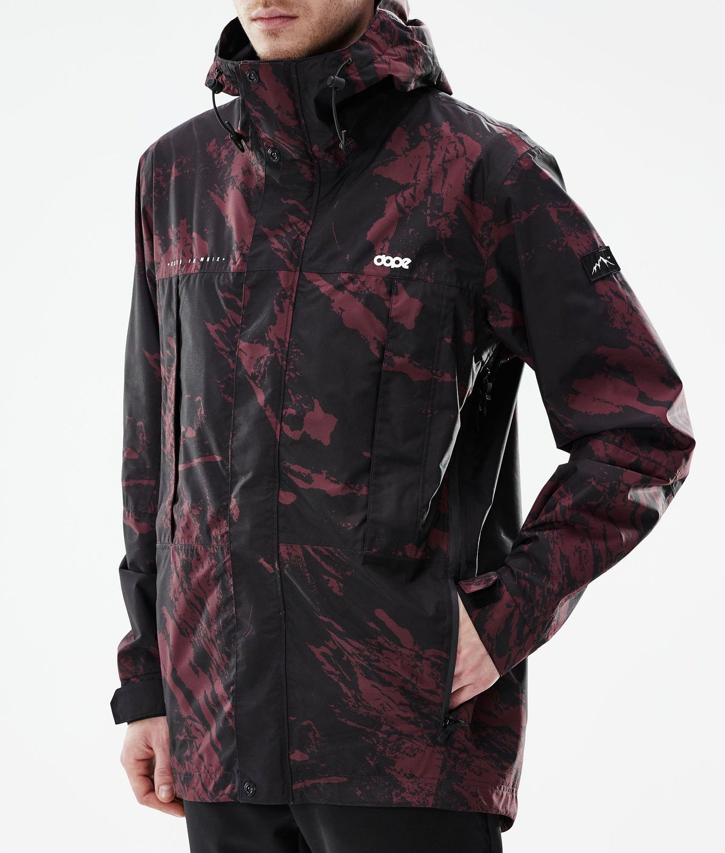Outdoor Jacket Men Paint Burgundy