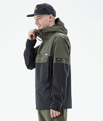Outdoor Jacket Men Olive Green/Black
