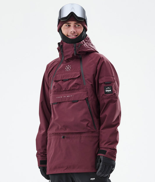 Snowboard Jacket Men Burgundy