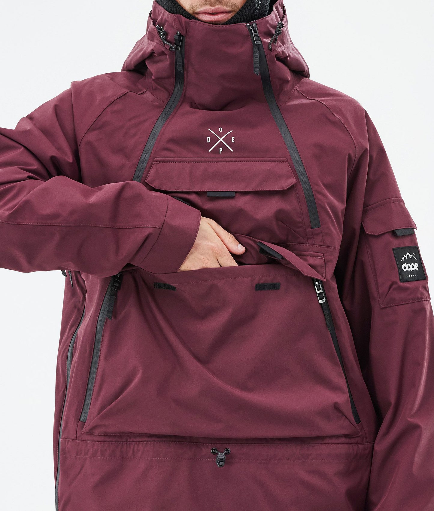 Snowboard Jacket Men Burgundy