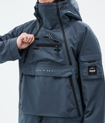 Snowboard Jacket Men Metal Blue