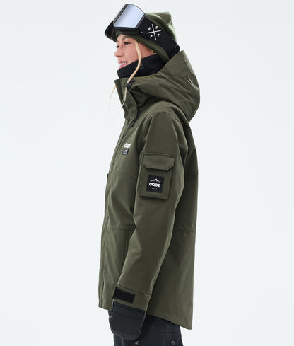 Snowboard Jacket Women Olive Green