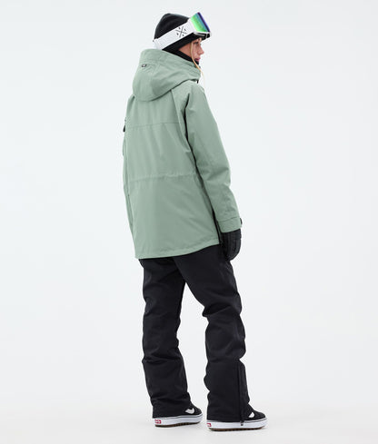 Snowboard Jacket Women Faded Green