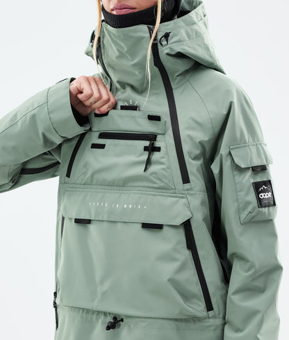 Snowboard Jacket Women Faded Green