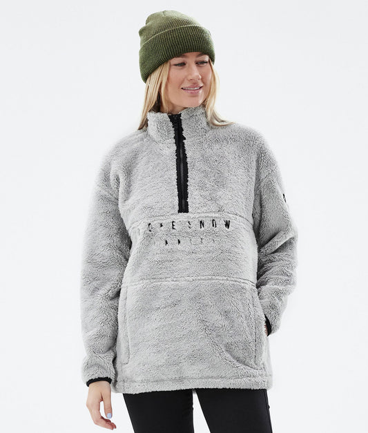 Fleece Sweater Women Light Grey