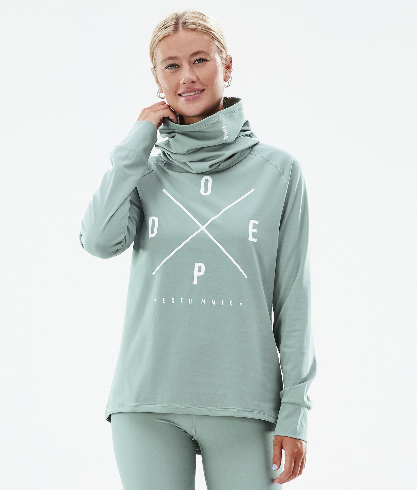Base Layer Top Women 2X-Up Faded Green