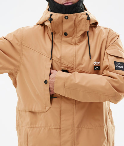 Snowboard Jacket Men Khaki Yellow