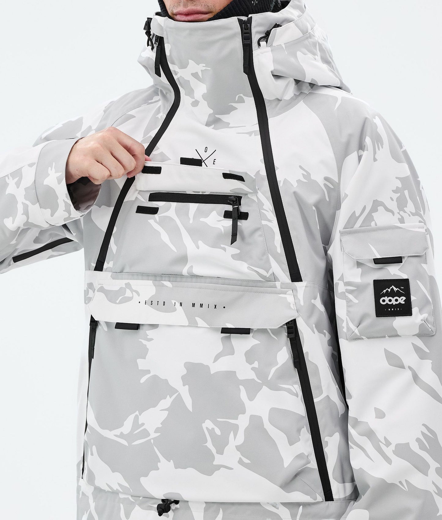 Snowboard Jacket Men Grey Camo