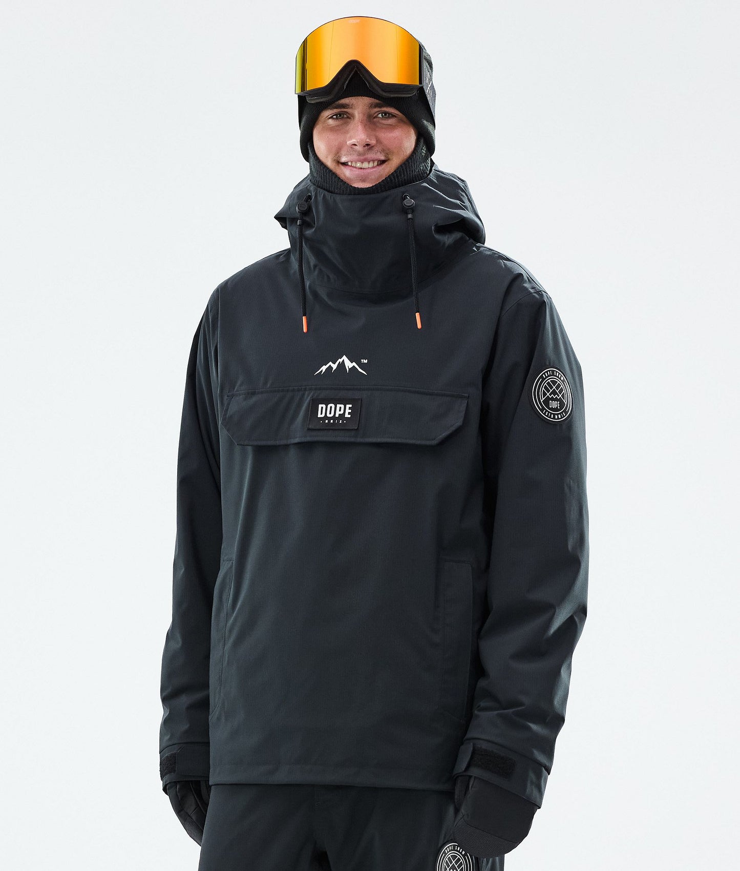 Snowboard Jacket Men Scribble Black