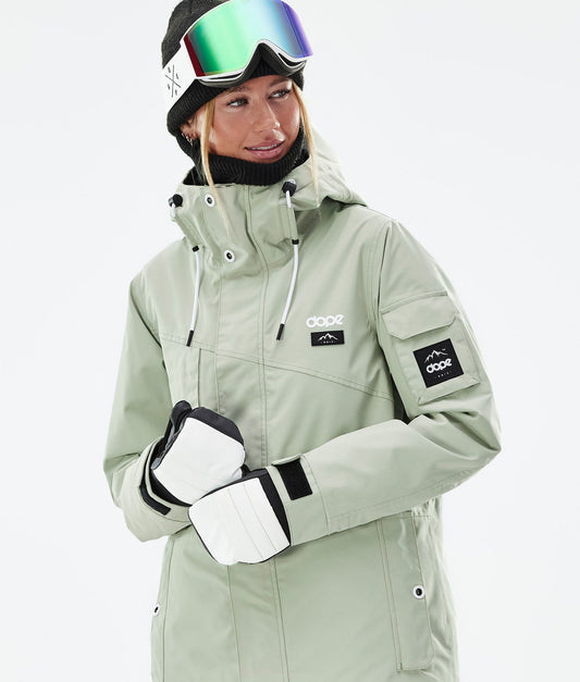 Snowboard Jacket Women Soft Green