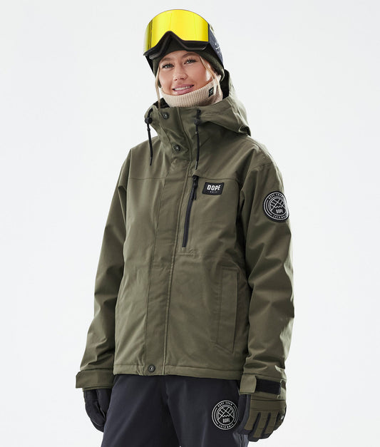 Snowboard Jacket Women Olive Green