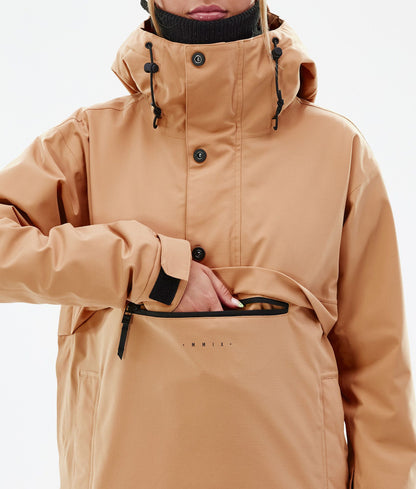 Snowboard Jacket Women Khaki Yellow