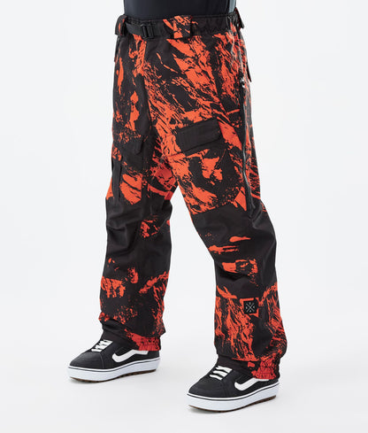 Snowboard Pants Men Paint Orange