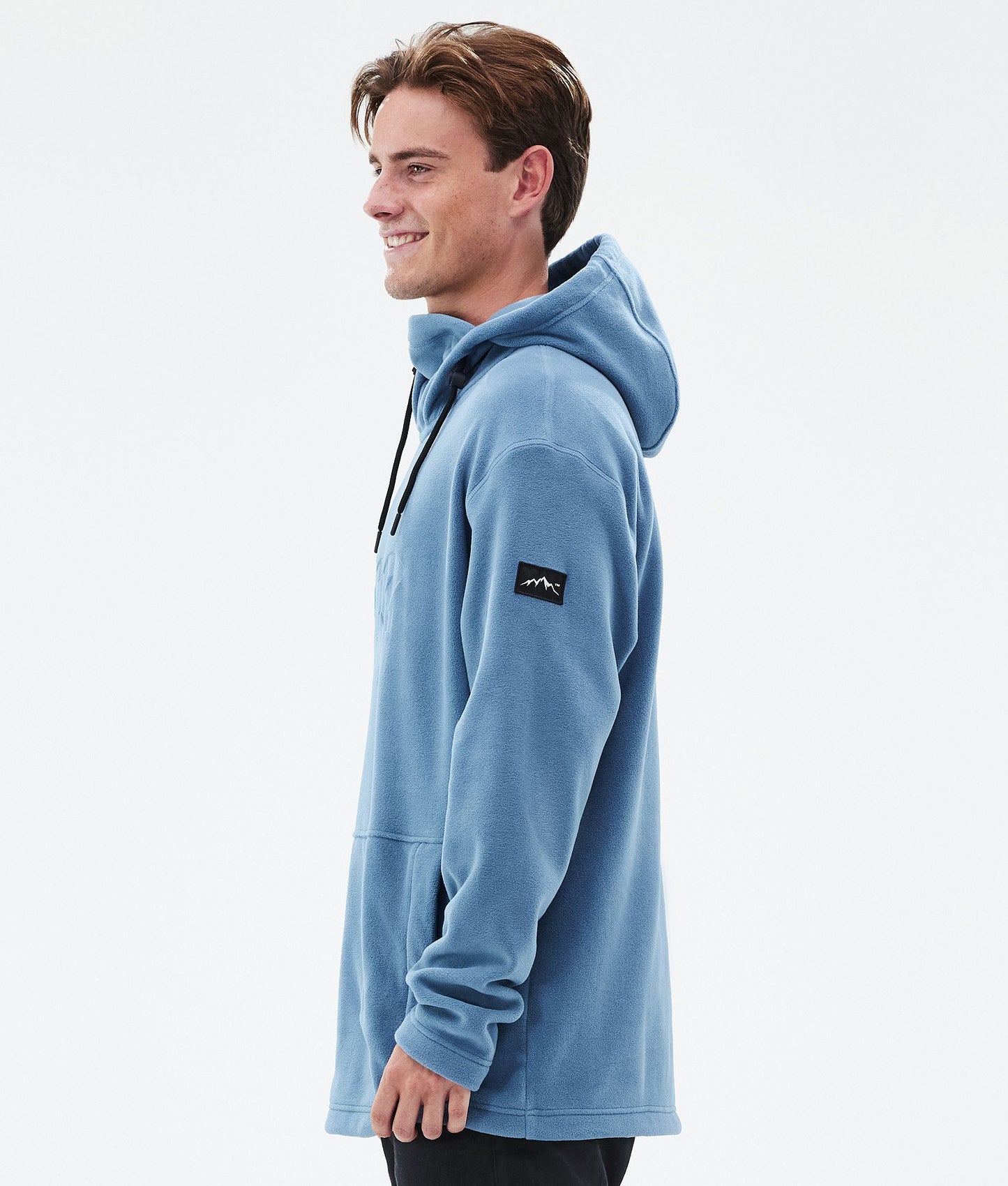 Fleece Hoodie Men Blue Steel
