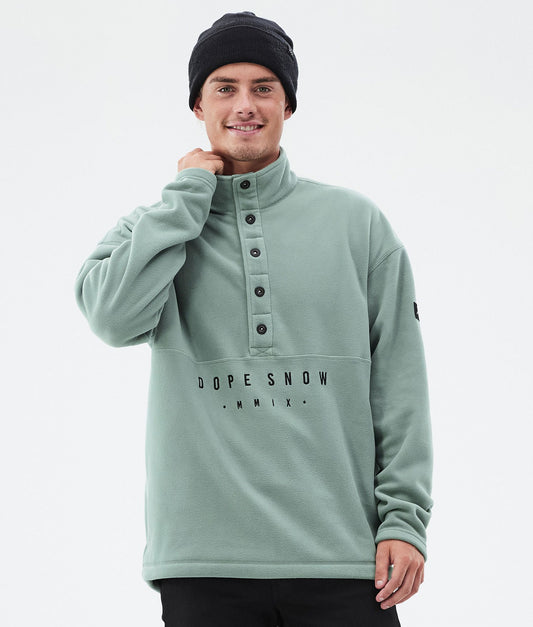Fleece Sweater Men Faded Green
