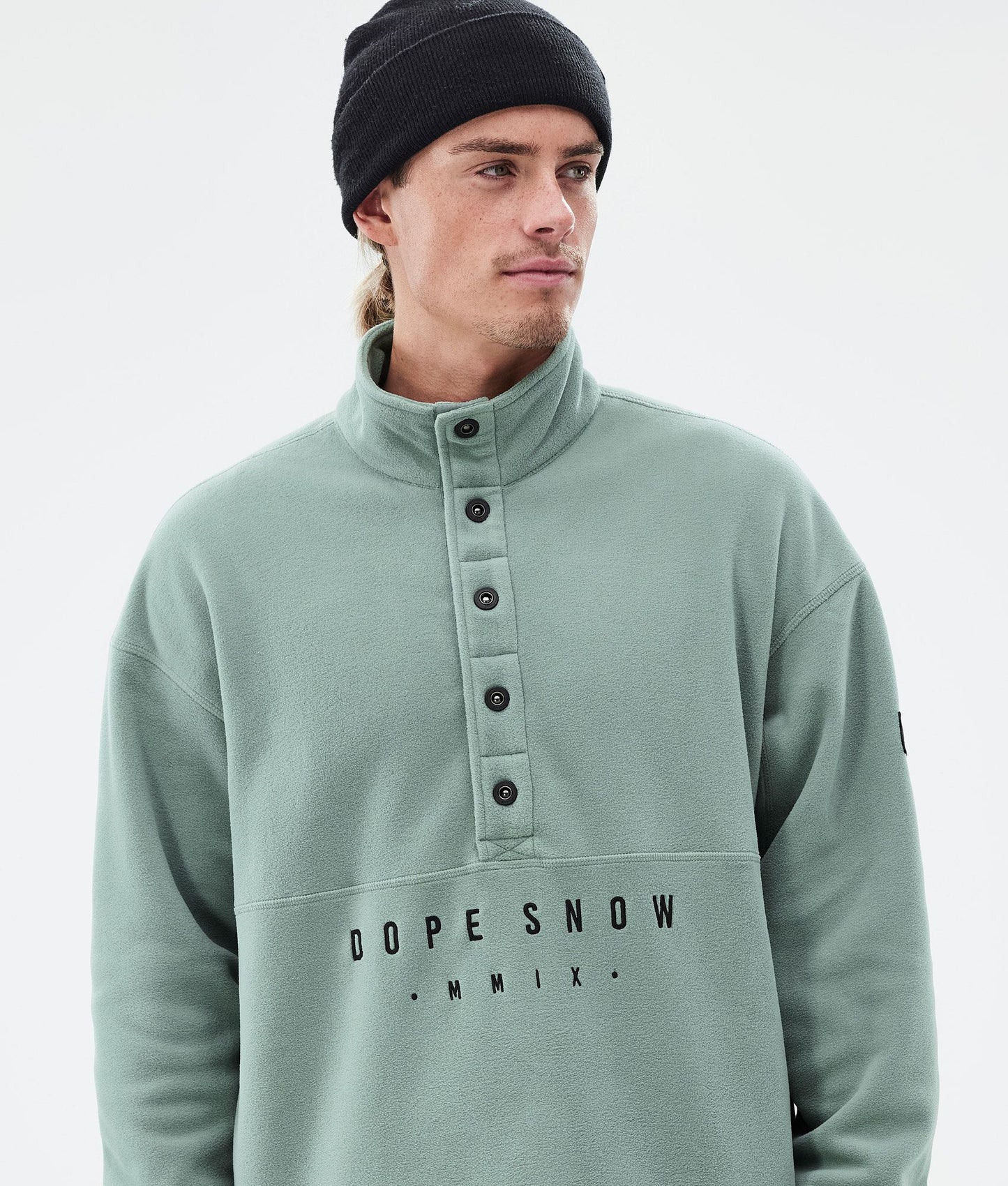 Fleece Sweater Men Faded Green