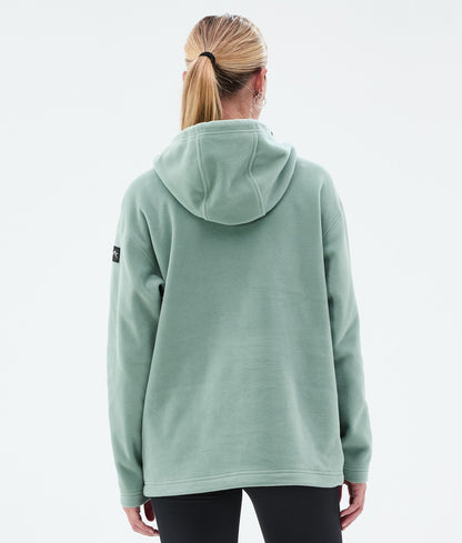 Fleece Hoodie Women Faded Green