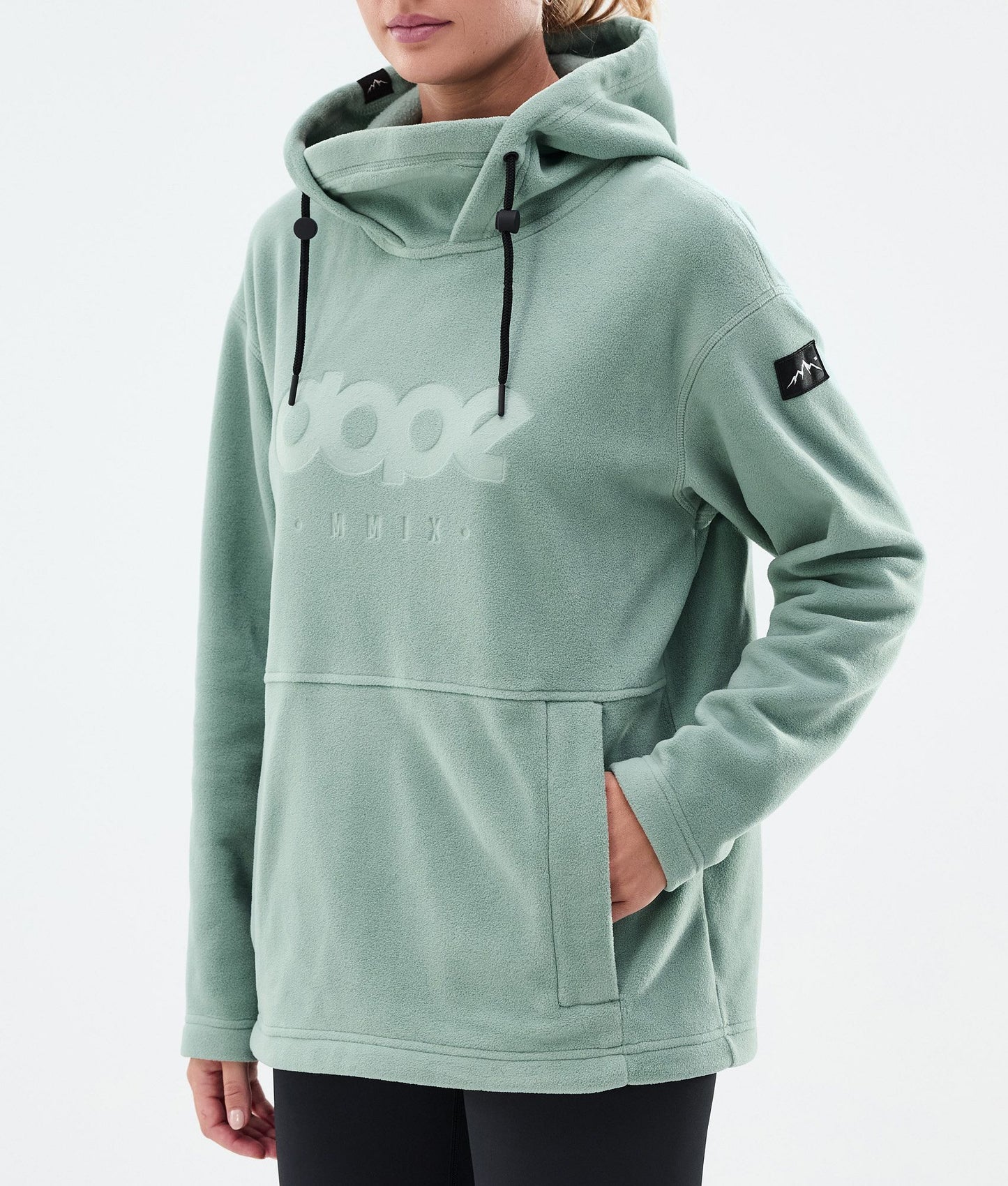 Fleece Hoodie Women Faded Green