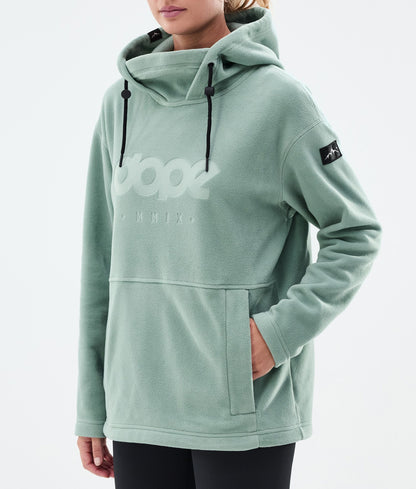 Fleece Hoodie Women Faded Green
