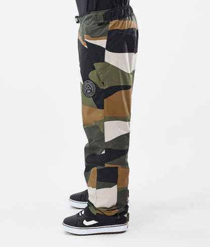 Snowboard Pants Men Shards Gold Green