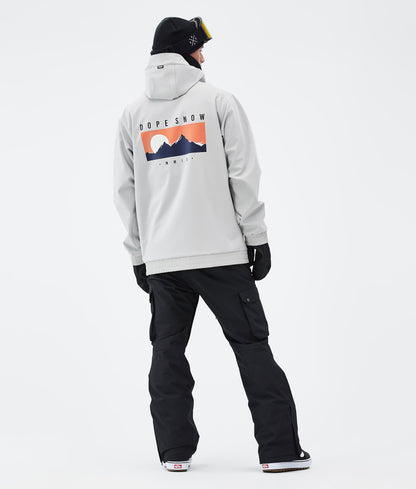 Snowboard Jacket Men Silhouette Light Grey