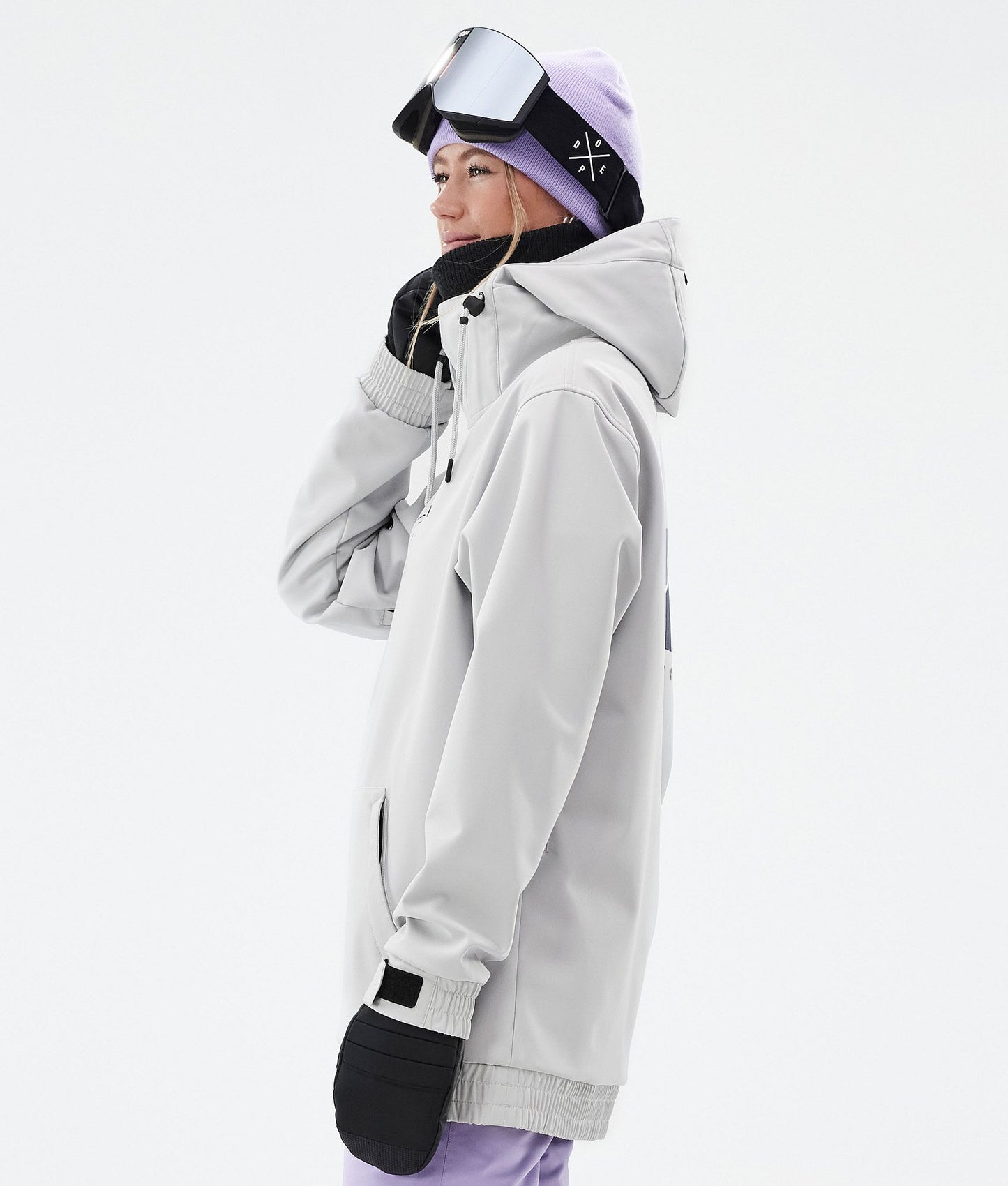 Snowboard Jacket Women Silhouette Light Grey