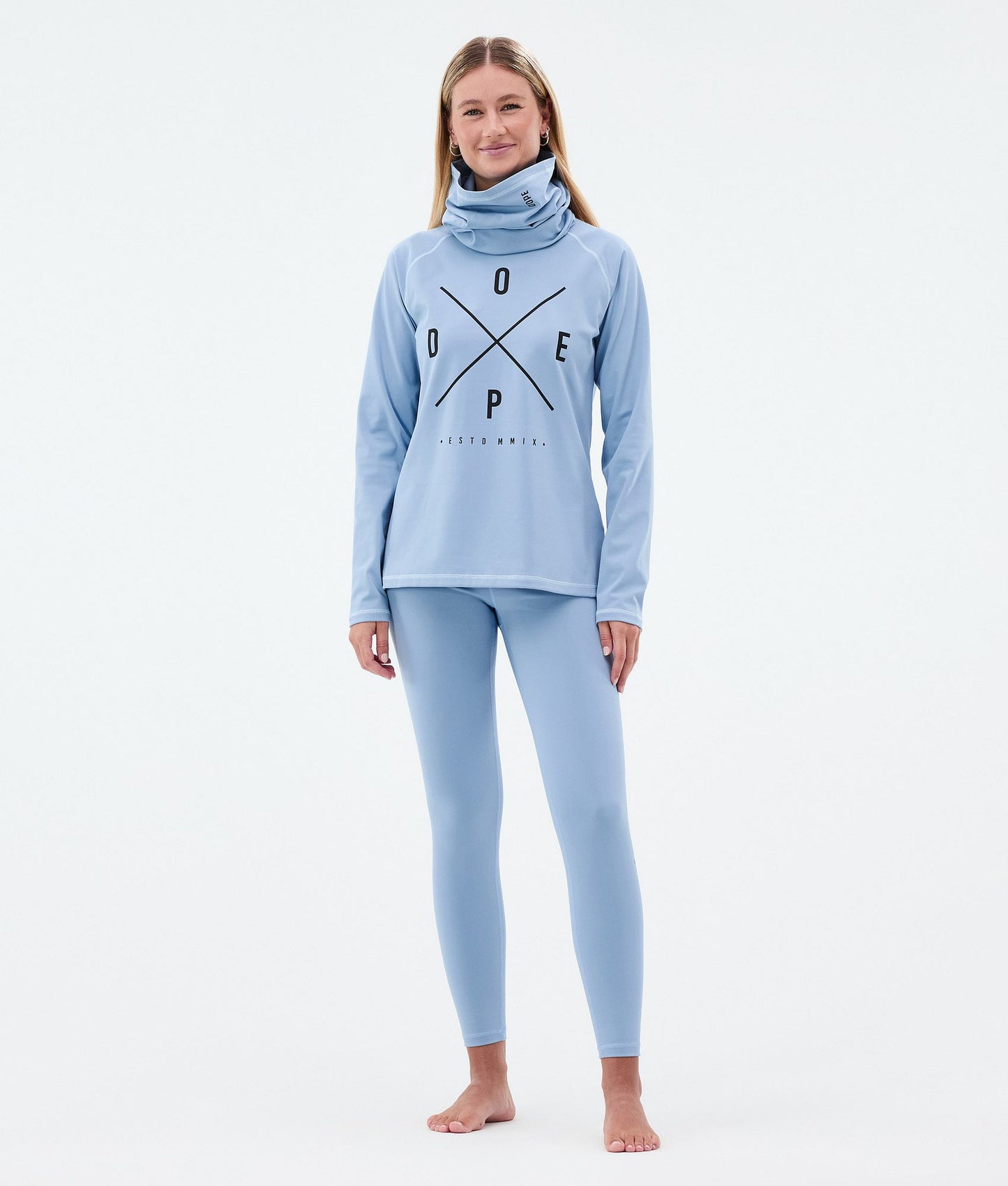 Base Layer Top Women 2X-Up Light Blue