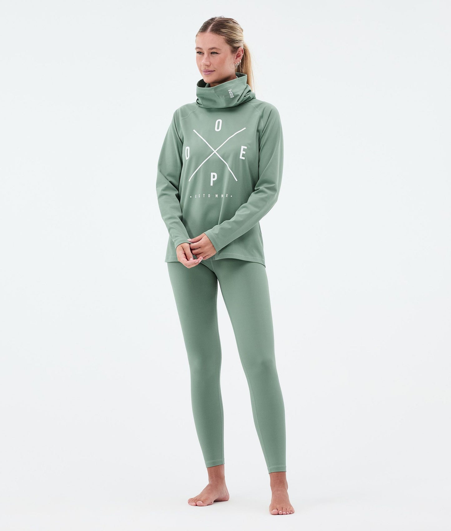 Base Layer Pant Women 2X-Up Faded Green