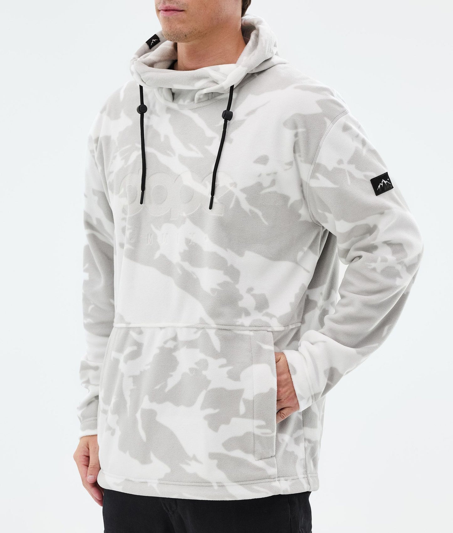 Fleece Hoodie Men Grey Camo