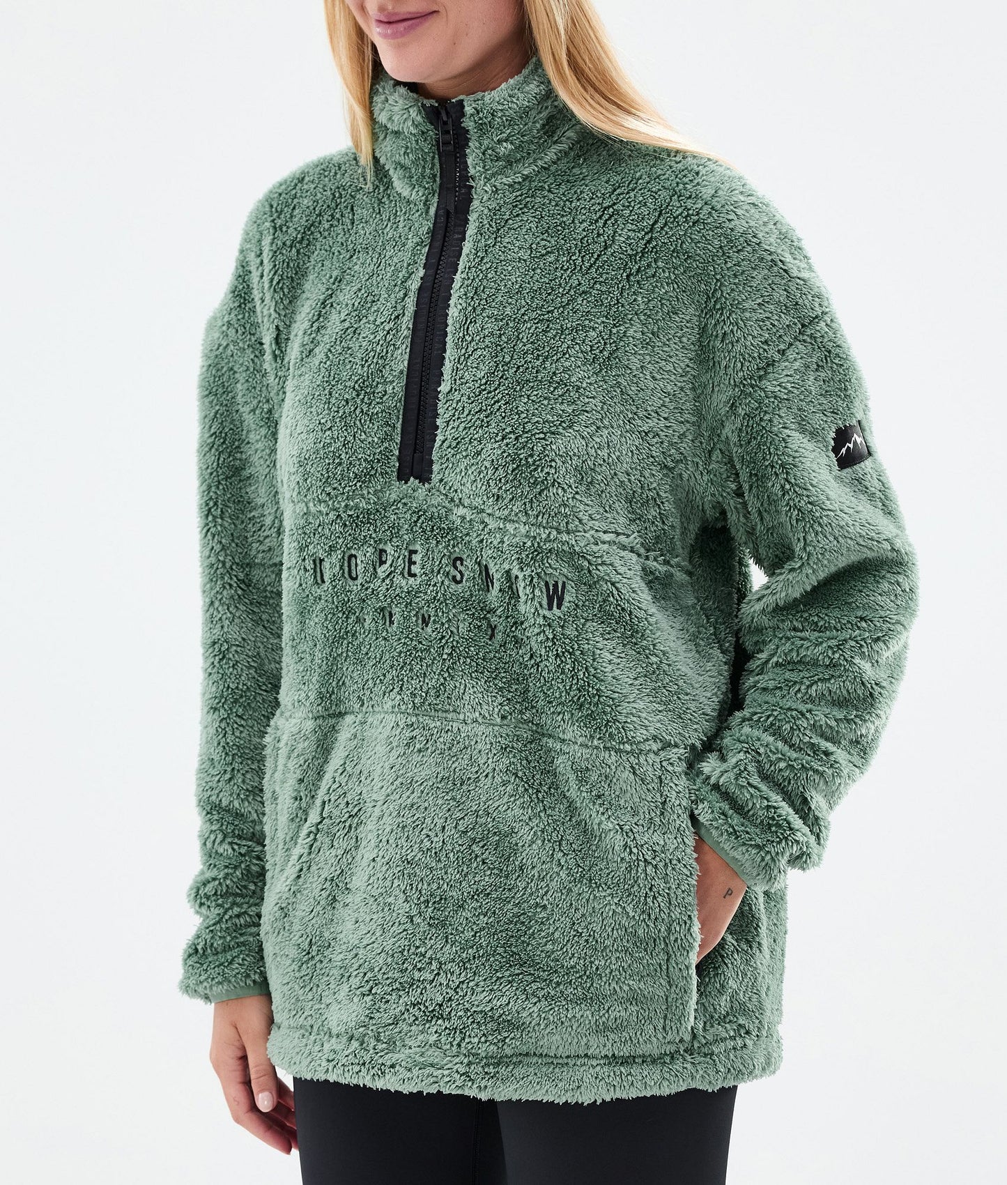 Fleece Sweater Women Faded Green