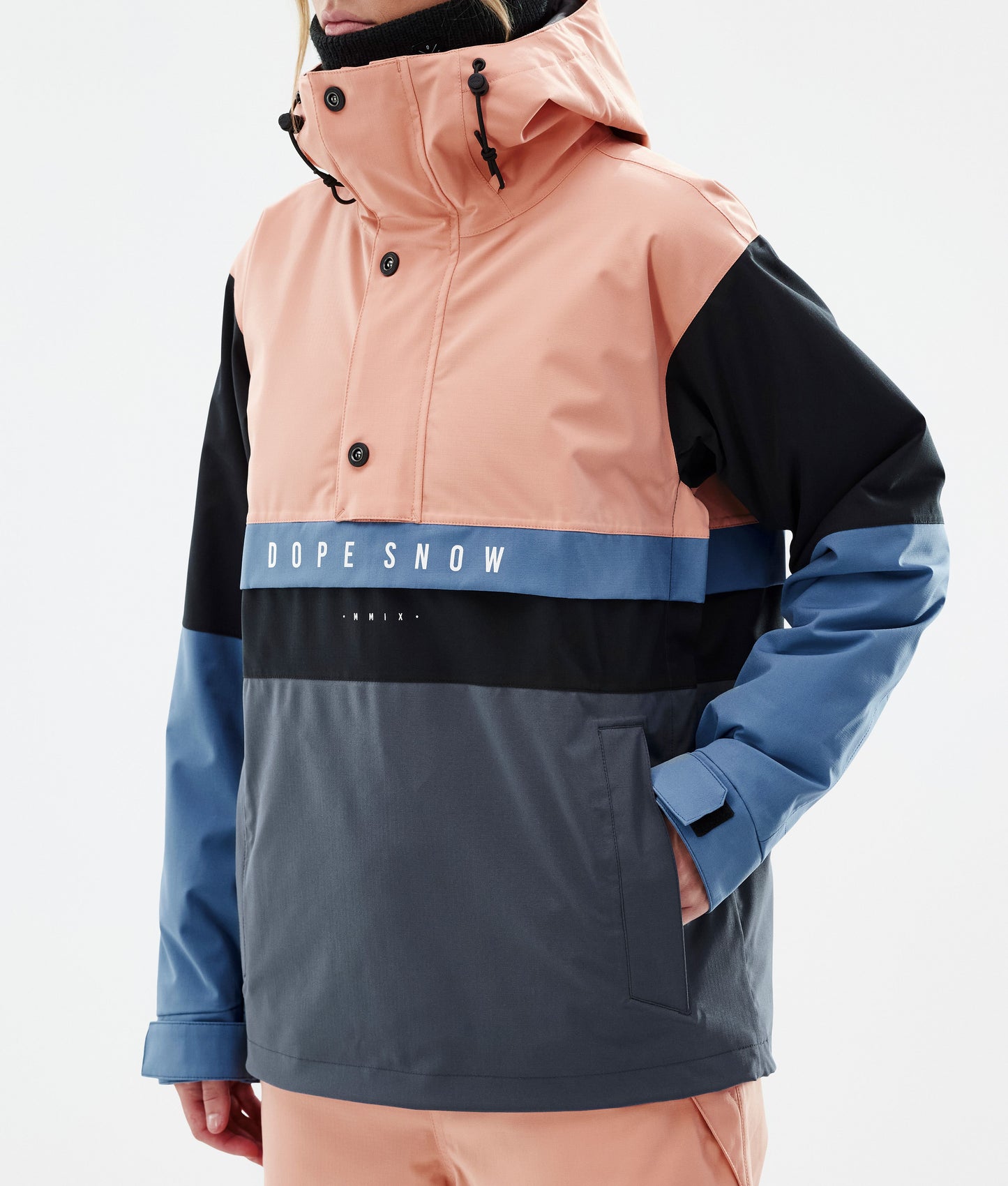 Snowboard Jacket Women Faded Peach/Blue Steel/Black/Metal Blue