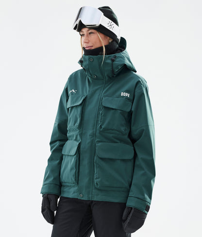 Snowboard Jacket Women Bottle Green