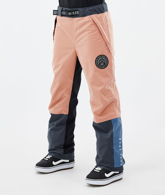 Snowboard Pants Women Faded Peach/Blue Steel/Black/Metal Blue