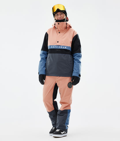Snowboard Pants Women Faded Peach/Blue Steel/Black/Metal Blue