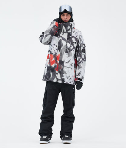 Snowboard Jacket Men Spray Black Red