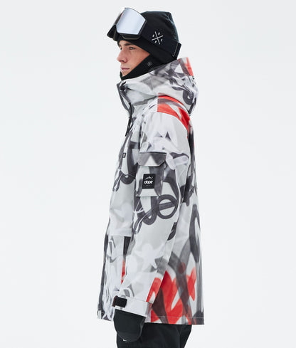 Snowboard Jacket Men Spray Black Red
