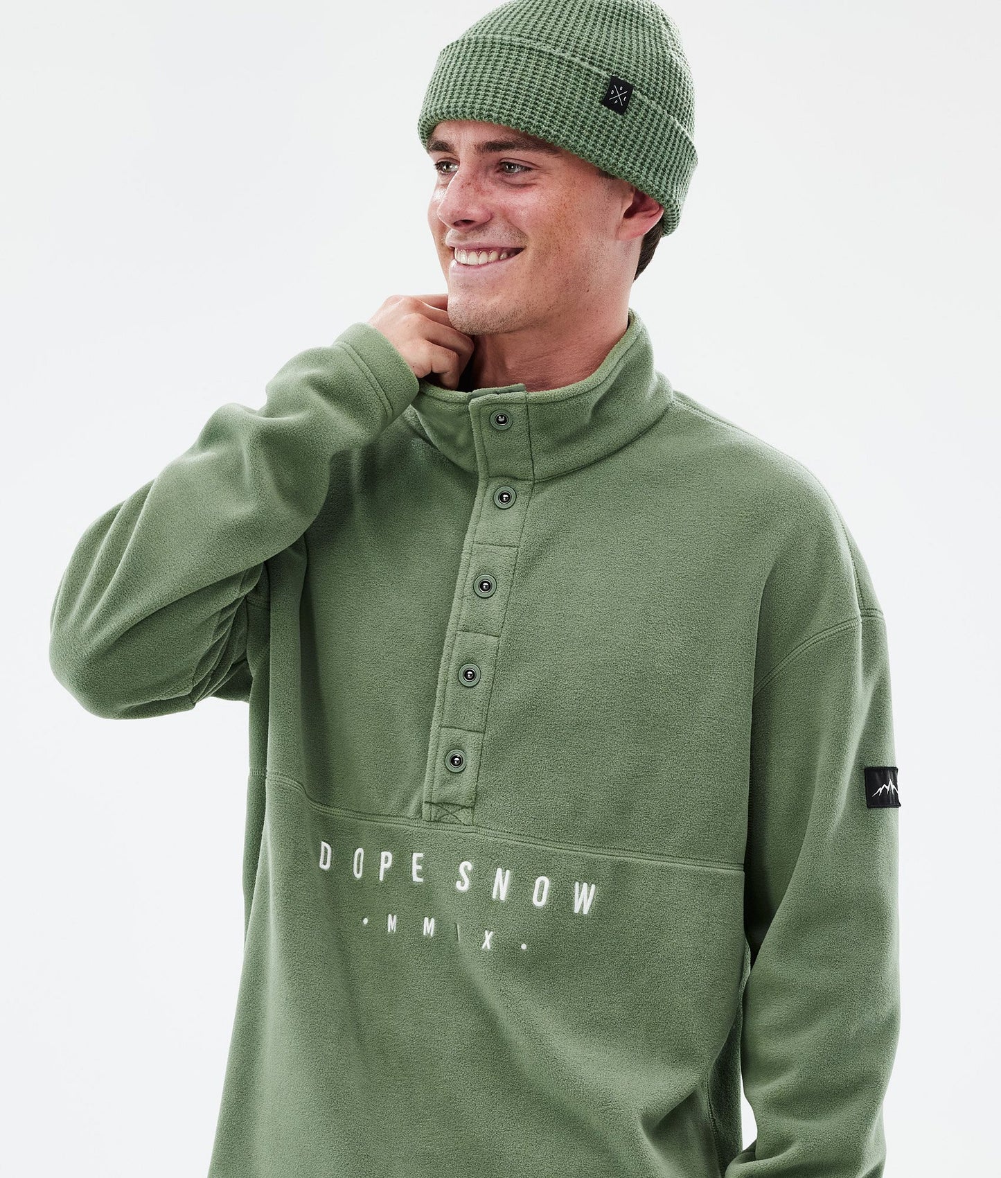 Fleece Sweater Men Moss Green