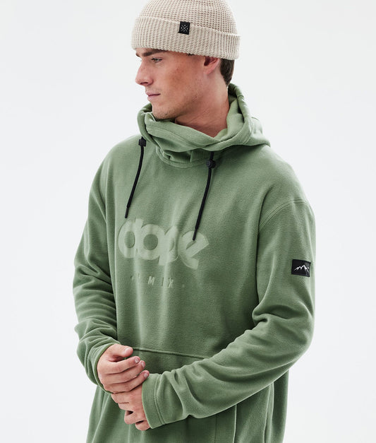 Fleece Hoodie Men Moss Green
