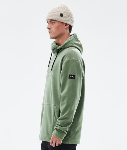 Fleece Hoodie Men Moss Green