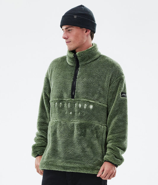 Fleece Sweater Men Moss Green