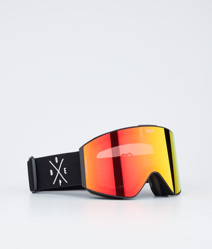 Ski Goggles Black/Pink Mirror