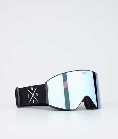 Ski Goggles Black/Red Mirror