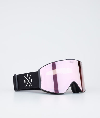 Ski Goggles Black/Silver Mirror