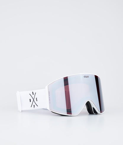 Ski Goggles White/Pink Mirror