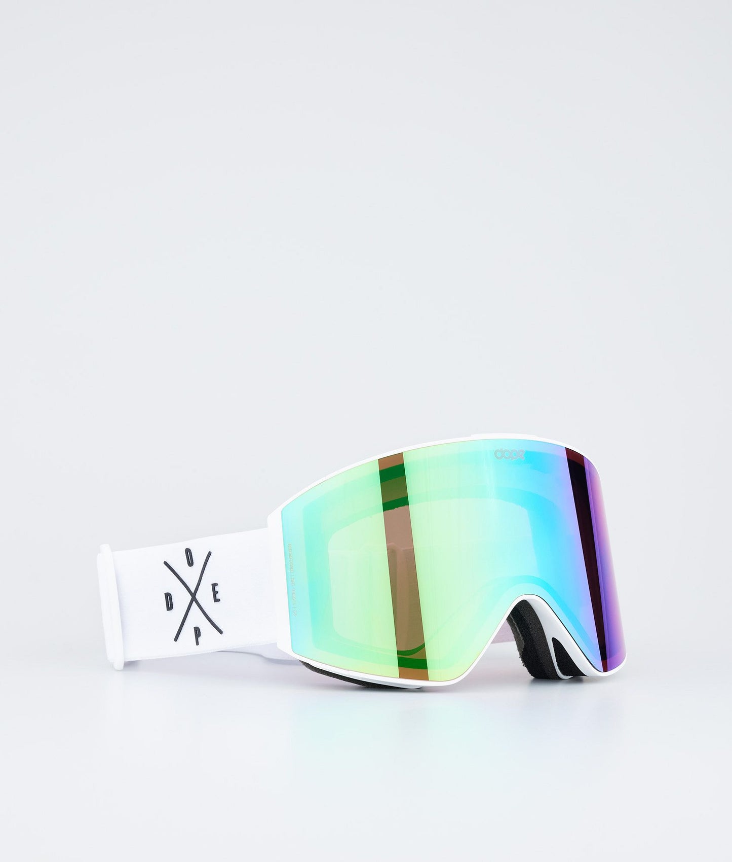 Ski Goggles White/Red Mirror